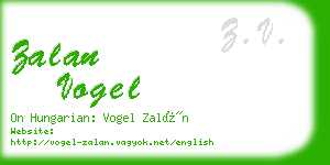 zalan vogel business card